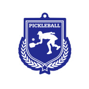Colour Printed Pickleball Shield Shaped Medal
