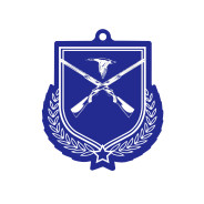 Colour Printed Shooting Shield Shaped Medal