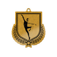 Colour Printed Dance Shield Shaped Medal
