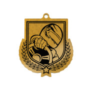 Colour Printed Motorsport Shield Shaped Medal