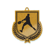 Colour Printed Padel Tennis Shield Shaped Medal