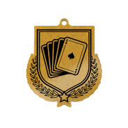 Colour Printed Cards Shield Shaped Medal