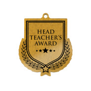 Colour Printed Head Teacher's Award Shield Shaped Medal