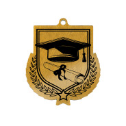 Colour Printed Graduation Shield Shaped Medal