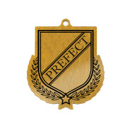 Colour Printed School Prefect Shield Shaped Medal