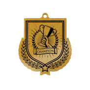 Colour Printed Champion Shield Shaped Medal