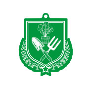 Colour Printed Gardening Shield Shaped Medal
