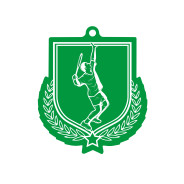 Colour Printed Male Tennis Shield Shaped Medal