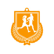 Colour Printed Running Shield Shaped Medal