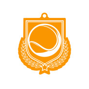 Colour Printed Tennis Shield Shaped Medal