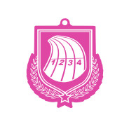 Colour Printed Track Running Shield Shaped Medal