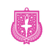 Colour Printed Ballet Shield Shaped Medal