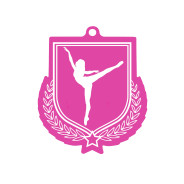 Colour Printed Dance Shield Shaped Medal