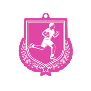 Colour Printed Rugby Shield Shaped Medal