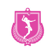 Colour Printed Volleyball Shield Shaped Medal