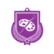 Colour Printed Art Shield Shaped Medal