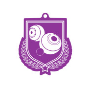 Colour Printed Bowls Shield Shaped Medal