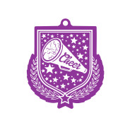 Colour Printed Cheerleading Shield Shaped Medal