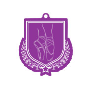 Colour Printed Ballet Shield Shaped Medal