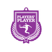 Colour Printed Football Players' Player Shield Shaped Medal