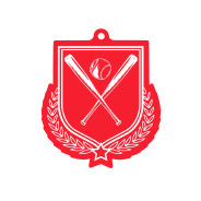 Colour Printed Baseball Shield Shaped Medal