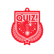 Colour Printed Quiz Shield Shaped Medal