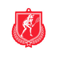 Colour Printed Squash Shield Shaped Medal