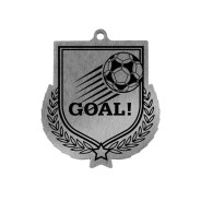 Colour Printed Football 'GOAL!' Shield Shaped Medal