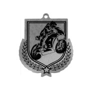 Colour Printed Motorsport Shield Shaped Medal