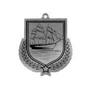 Colour Printed Sailing Shield Shaped Medal