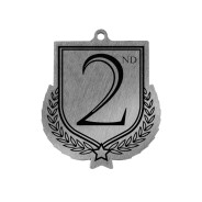 Colour Printed 2nd Place Shield Shaped Medal