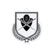 Colour Printed Fencing Shield Shaped Medal