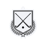 Colour Printed Hockey Shield Shaped Medal