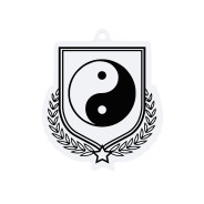 Colour Printed Martial Arts Shield Shaped Medal