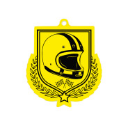 Colour Printed Motorsport Shield Shaped Medal