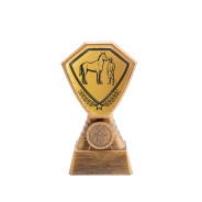 Antique Gold Equestrian Plastic Tower