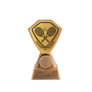 Antique Gold Tennis Racket Plastic Tower
