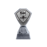 Antique Silver 5K Run Plastic Tower