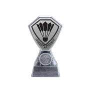 Antique Silver Badminton Shuttlecock Plastic Tower