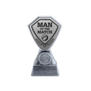 Antique Silver Man of the Match Cricket Plastic Tower