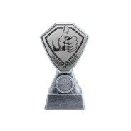 Antique Silver Thumbs Up Plastic Tower