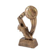 Gold Resin Football Boot And Ball