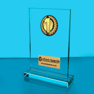 1st, 2nd & 3rd Place Thick Glass Plaque with Black Presentation Box