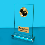 Bowls Thick Glass Plaque with Black Presentation Box