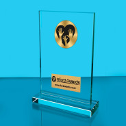 Charity Thick Glass Plaque with Black Presentation Box