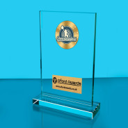 Cheerleading Thick Glass Plaque with Black Presentation Box