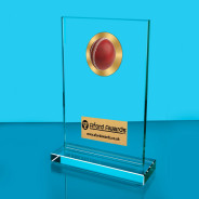 Cricket Thick Glass Plaque with Black Presentation Box