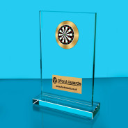 Darts Thick Glass Plaque with Black Presentation Box