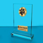 Dog Thick Glass Plaque with Black Presentation Box