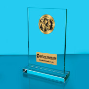 Fishing Thick Glass Plaque with Black Presentation Box
